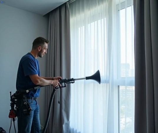 Professional commercial curtain cleaning process equipment Matty Curtain Cleaning ashfield-nsw
