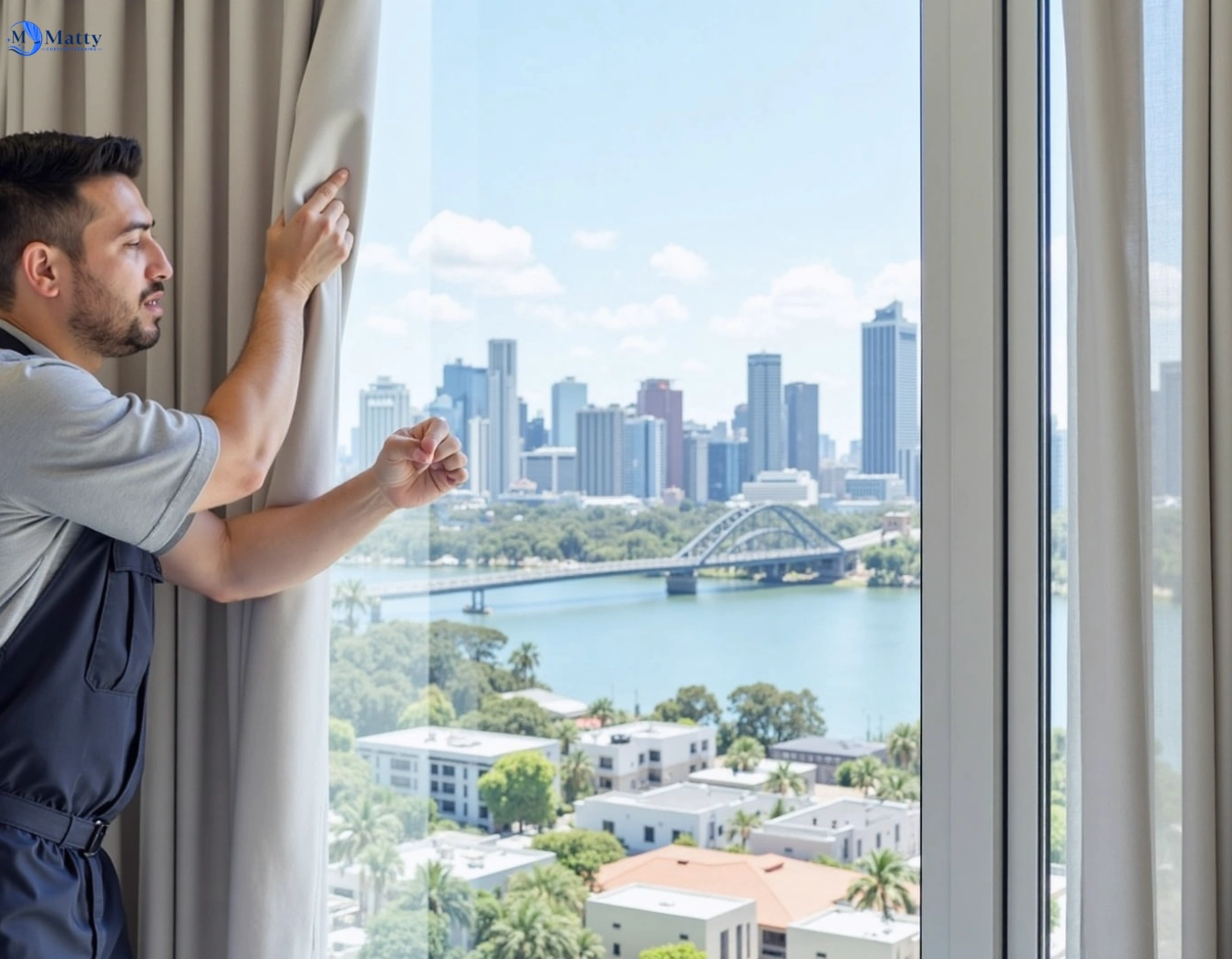 Professional curtain steam cleaning service ashfield-nsw QLD by Matty Curtain Cleaning