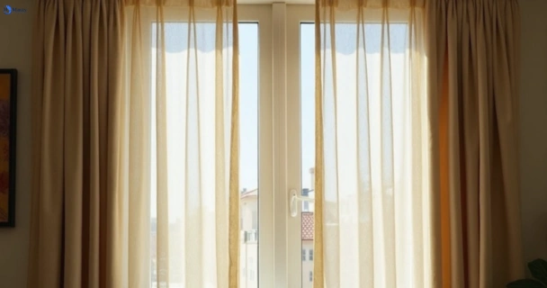Dull dusty drapes in ashfield-nsw before professional cleaning